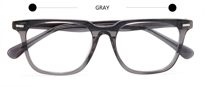 Esnbie Unisex Full Rim Square Acetate Eyeglasses 21201