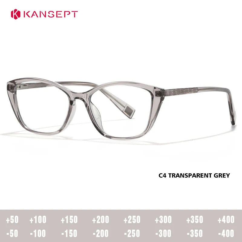 Kansept Women's Full Rim Square Tr 90 Alloy Reading Glasses 27020