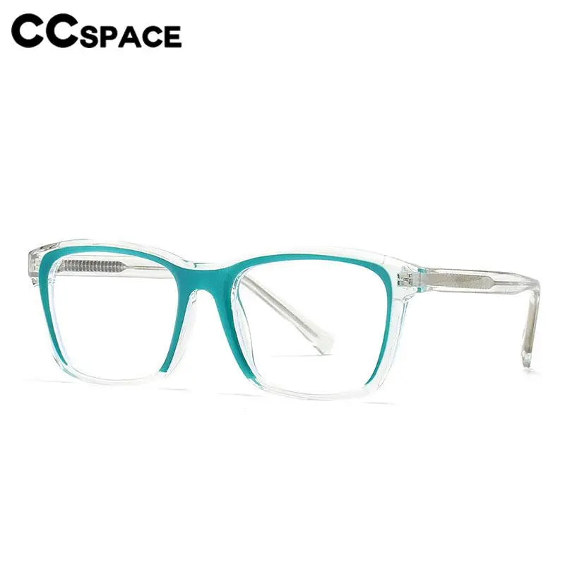 CCspace Unisex Full Rim Square Plastic Eyeglasses 56841 Full Rim CCspace