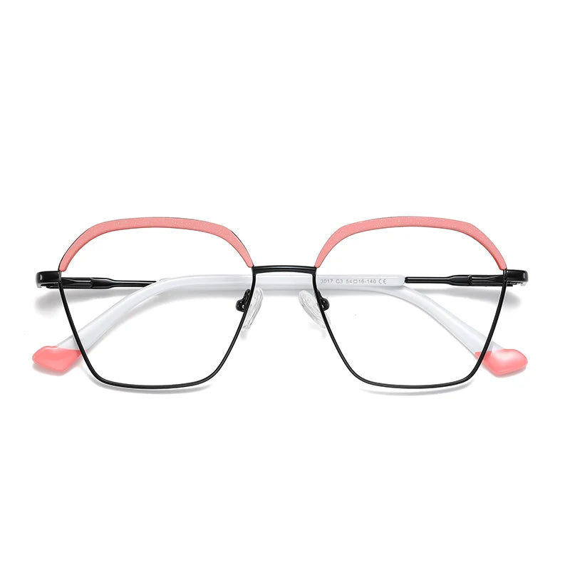 Vicky Women's Full Rim Polygon Alloy Reading Glasses 3017 Reading Glasses Vicky