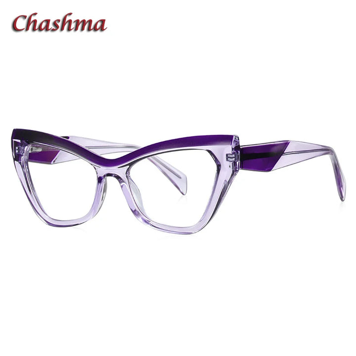 Chashma Ochki Women's Full Rim Cat Eye Tr 90 Titanium Eyeglasses 312198