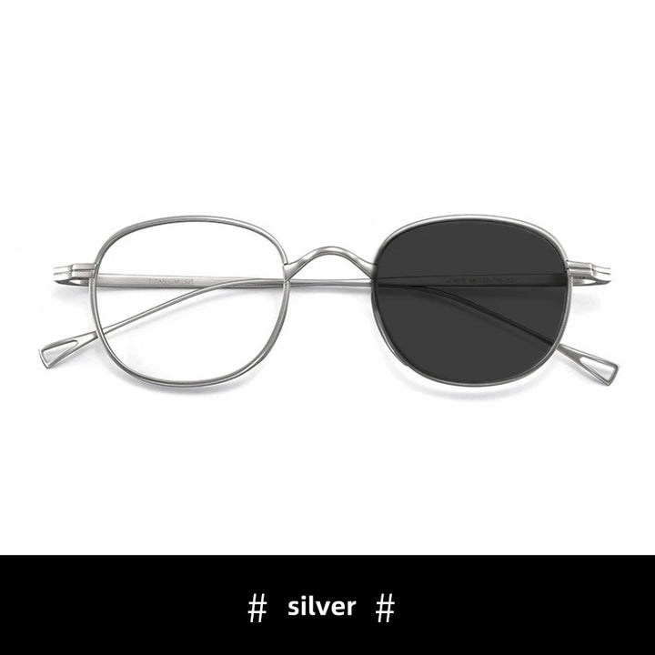 Kocolior Unisex Full Rim Round Titanium Hyperopic Reading Glasses 8016 Reading Glasses Kocolior