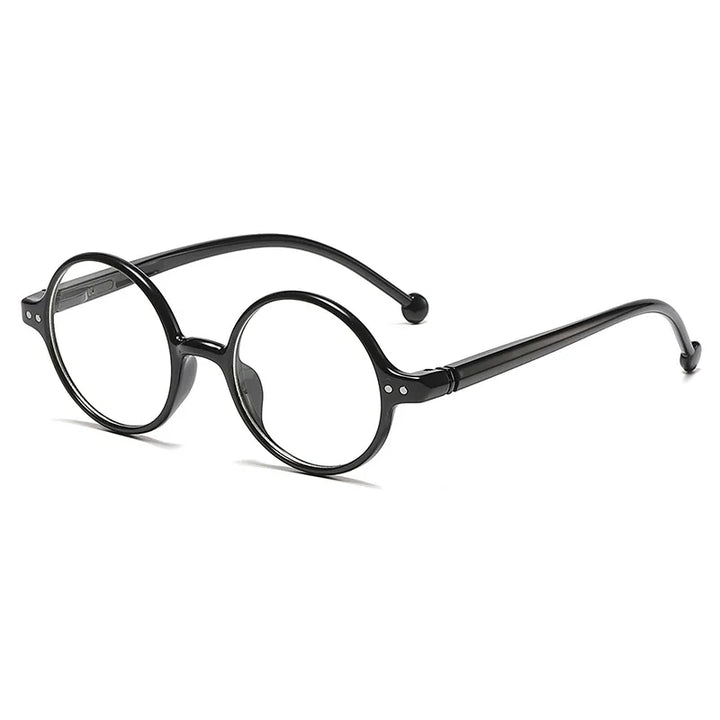 Kocolior Unisex Full Rim Round Acetate Hyperopic Reading Glasses 5067 Reading Glasses Kocolior Black 0 