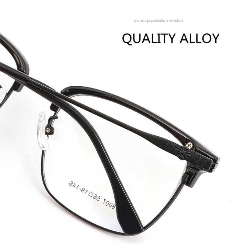 Kocolior Unisex Full Rim Square Tr 90 Alloy Hyperopic Reading Glasses 18007 Reading Glasses Kocolior