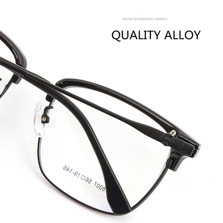 Kocolior Unisex Full Rim Square Tr 90 Alloy Hyperopic Reading Glasses 18007 Reading Glasses Kocolior
