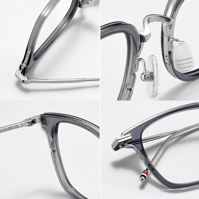 Black Mask Unisex Full Rim Square Alloy Eyeglasses Bmt905 Full Rim Black Mask