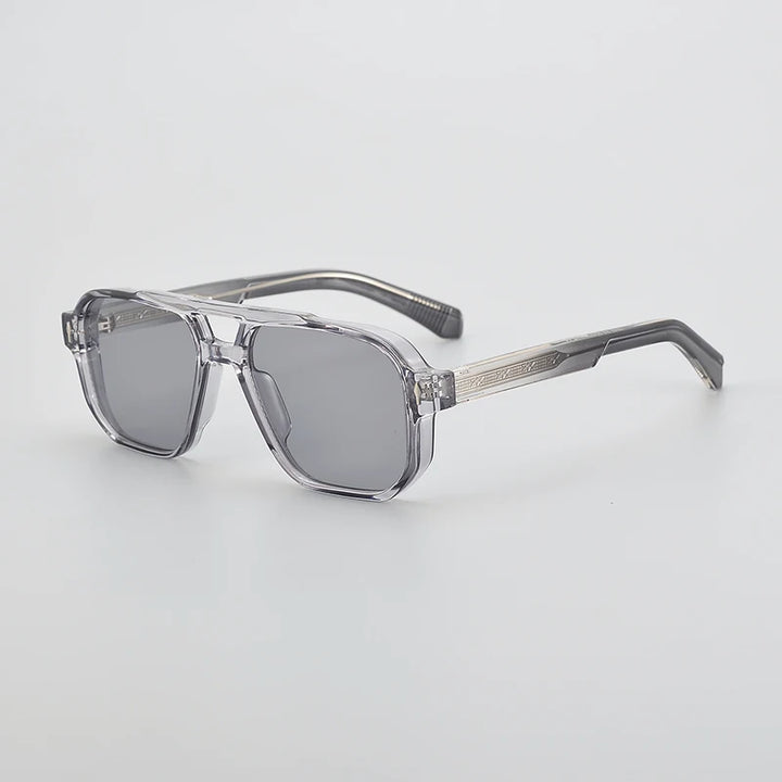 Nobler Women's Full Rim Square Double Bridge Acetate Polarized Sunglasses 9802 Sunglasses Nobler