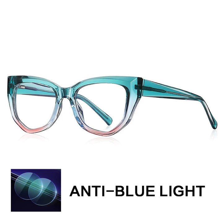 Gatenac Women's Full Rim Cat Eye Tr 90 Titanium Reading Glasses Gx2156