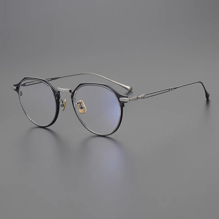 Gatenac Unisex Full Rim Octagonal Titanium Eyeglasses Gxyj1123 Full Rim Gatenac