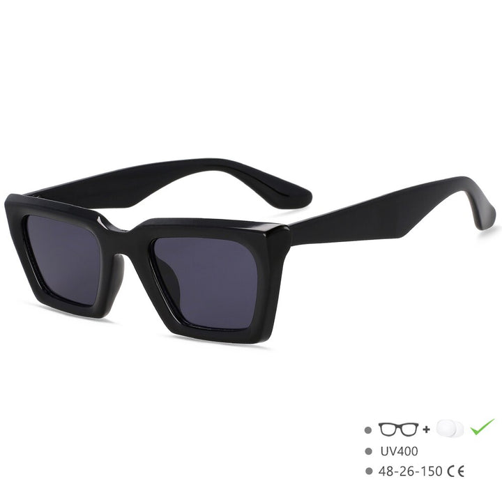 CCspace Unisex Full Rim Square Cat Eye Tr 90 Eyeglasses 55871 Full Rim CCspace Black China