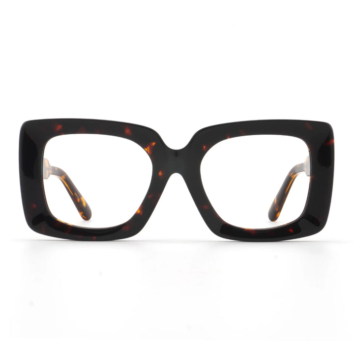 Hewei Unisex Full Rim Square Thick Acetate Eyeglasses 295140