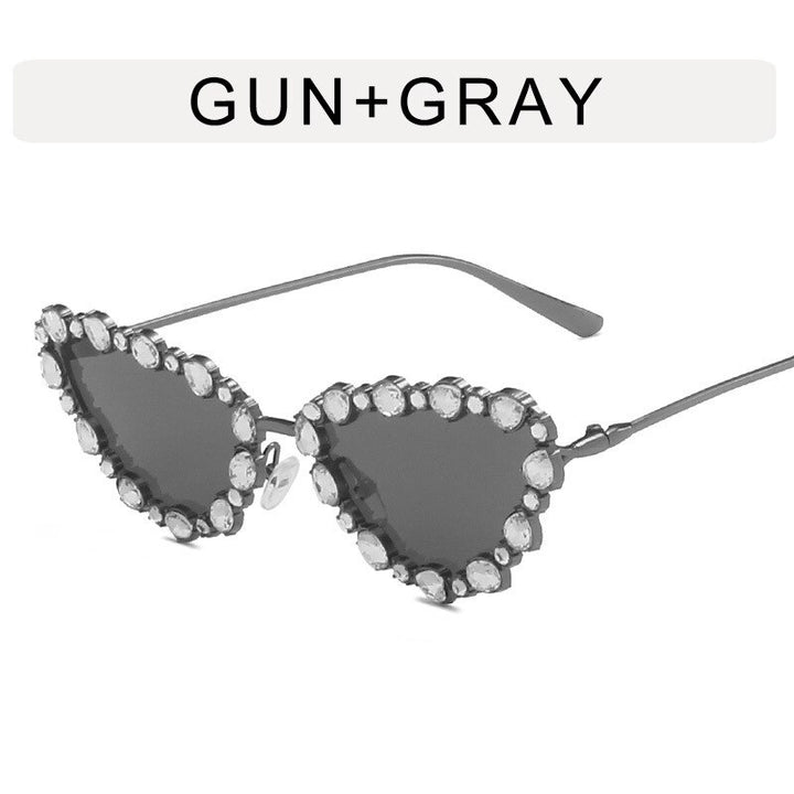 CCspace Women's Full Rim Triangle Cat Eye Alloy UV400 Sunglasses 56219 Sunglasses CCspace Sunglasses GunGrey