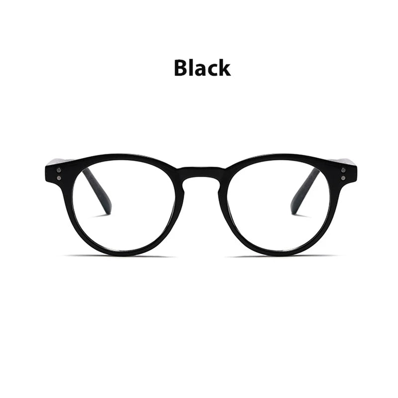 Kocolior Unisex Full Rim Round Acetate Hyperopic Reading Glasses 3313 Reading Glasses Kocolior Black 0
