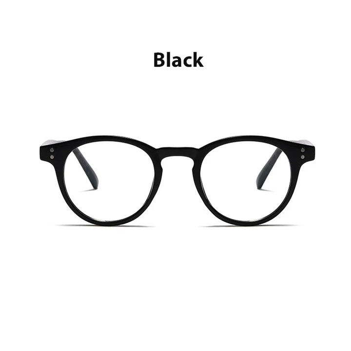 Kocolior Unisex Full Rim Round Acetate Hyperopic Reading Glasses 3313 Reading Glasses Kocolior Black 0