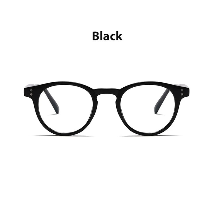 Kocolior Unisex Full Rim Round Acetate Hyperopic Reading Glasses 3313 Reading Glasses Kocolior Black 0 