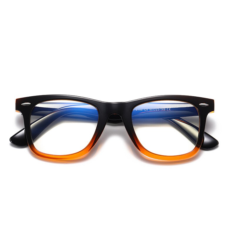Yimaruili Unisex Full Rim Square Tr 90 Acetate Alloy Eyeglasses  2102 Full Rim Yimaruili Eyeglasses