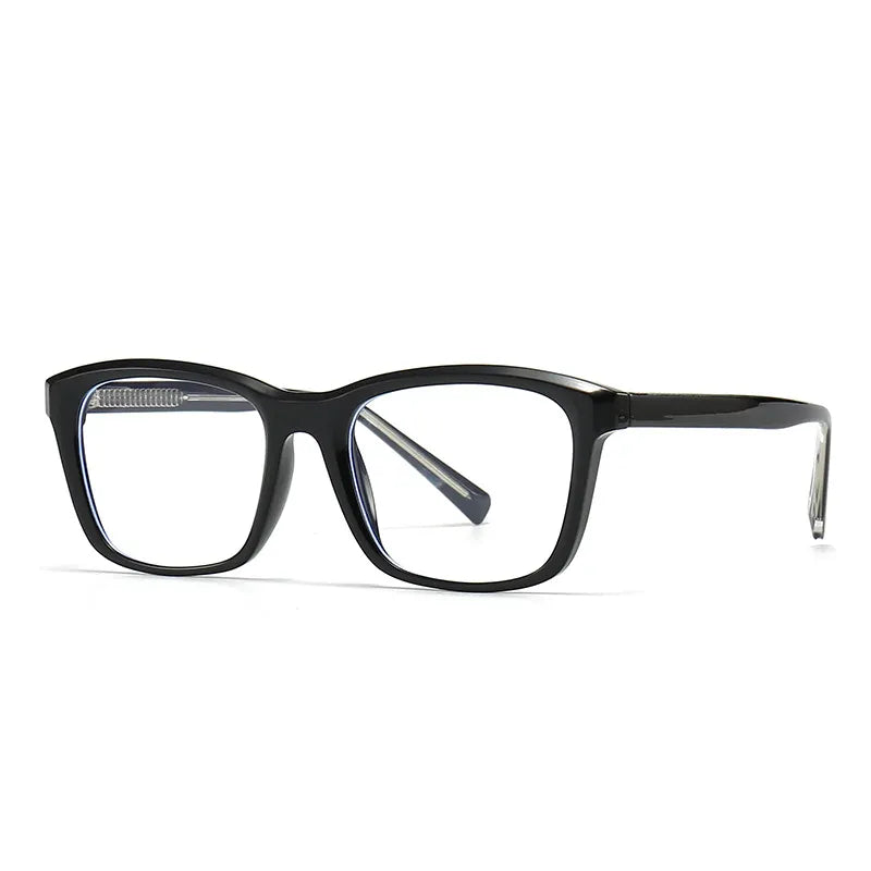 CCspace Unisex Full Rim Square Plastic Eyeglasses 56841 Full Rim CCspace C11Black