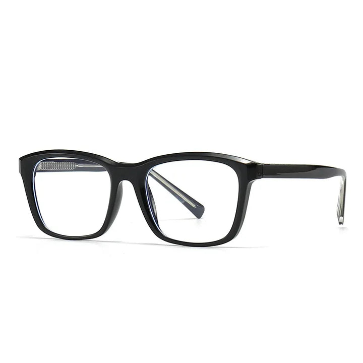CCspace Unisex Full Rim Square Plastic Eyeglasses 56841 Full Rim CCspace C11Black