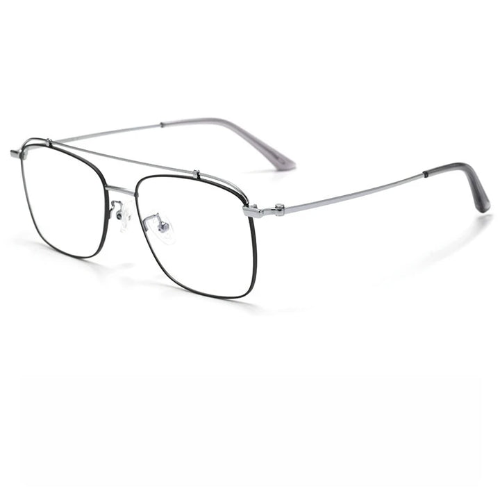 Yimaruili Women's Full Rim Square Double Bridge Titanium Eyeglasses 76007