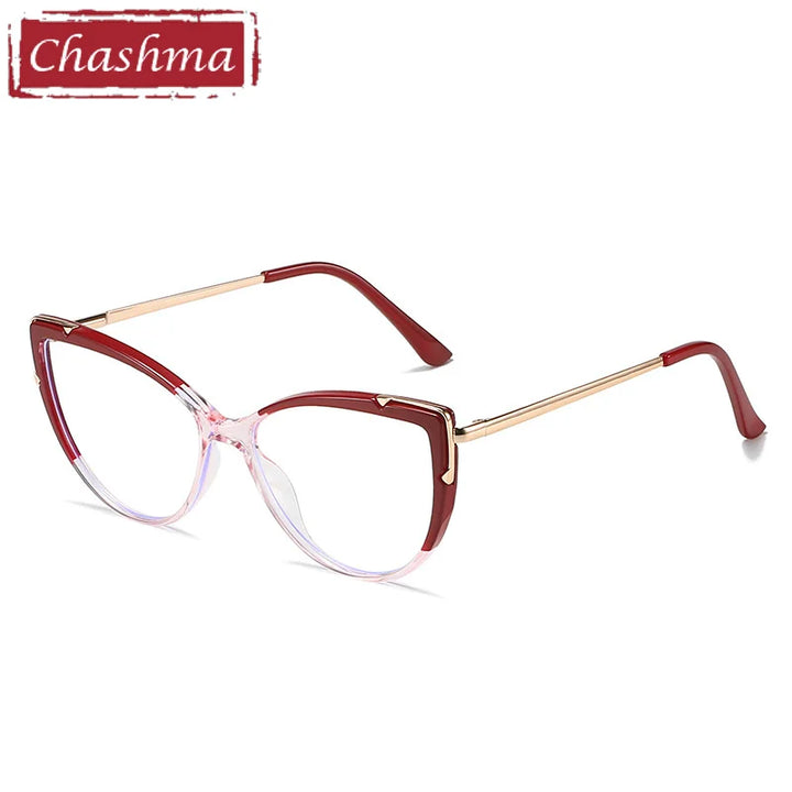 Chashma Ottica Women's Full Rim Cat Eye Tr 90 Titanium Eyeglasses 415005
