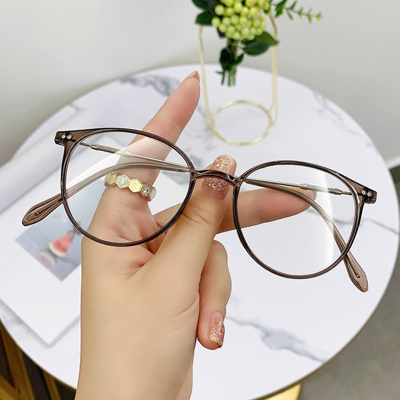 CCspace Unisex Full Rim Square Tr 90 Alloy Reading Glasses 56225 Reading Glasses CCspace Coffee 0