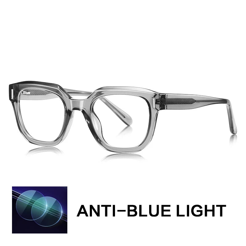 Gatenac Unisex Full Rim Polygon Tr90 Titanium Reading Glasses Gxyj9009