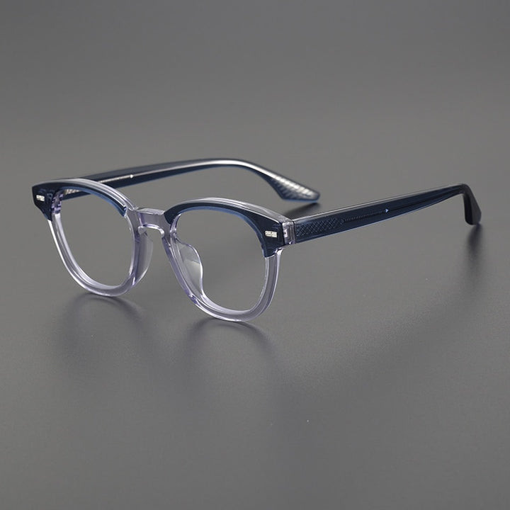 Gatenac Unisex Full Rim Square Acetate Eyeglasses Gxyj1113 Full Rim Gatenac