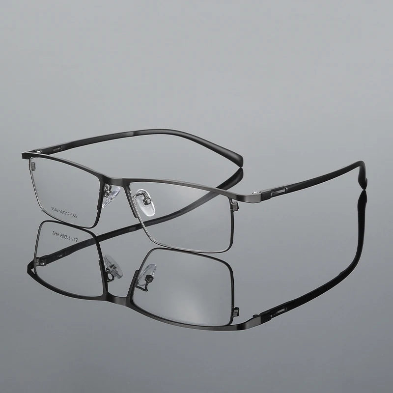 Bclear Unisex Full Rim Square Alloy Eyeglasses 442546 Full Rim Black Mask GRAY
