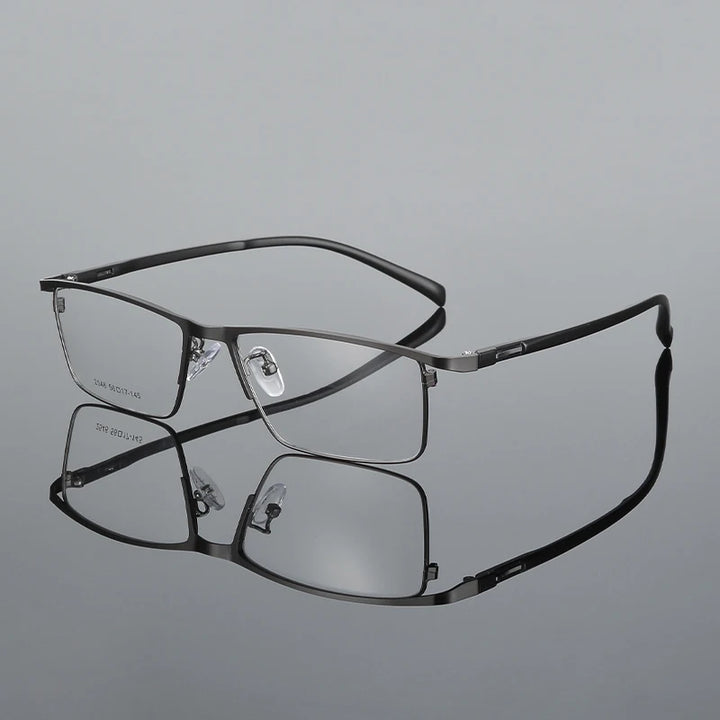 Bclear Unisex Full Rim Square Alloy Eyeglasses 442546 Full Rim Black Mask GRAY