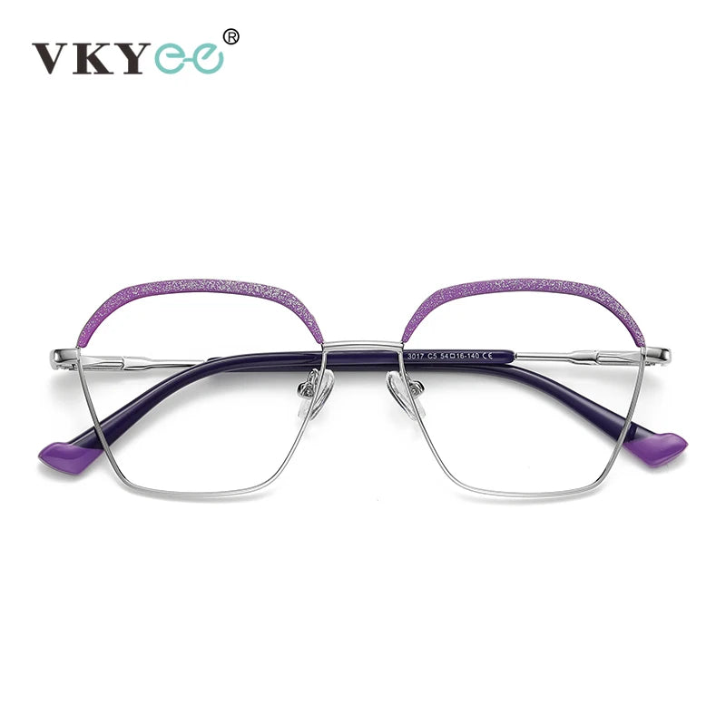 Vicky Women's Full Rim Polygon Alloy Reading Glasses 3017 Reading Glasses Vicky