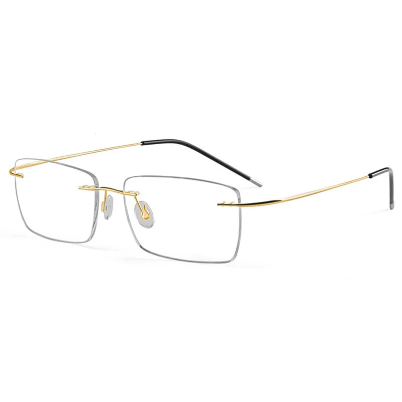 Hotochki Women's Rimless Square Titanium-Alloy Eyeglasses 491002