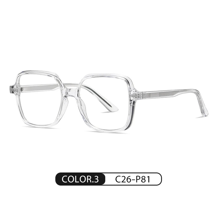 Gmei Women's Full Rim Square Acetate Tr 90 Eyeglasses C907 Full Rim Gmei Optical C26-P81