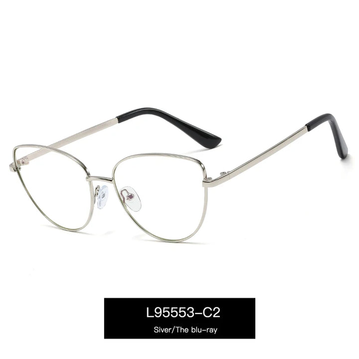 Handoer Women's Full Rim Oval Cat Eye Alloy Eyeglasses 695553