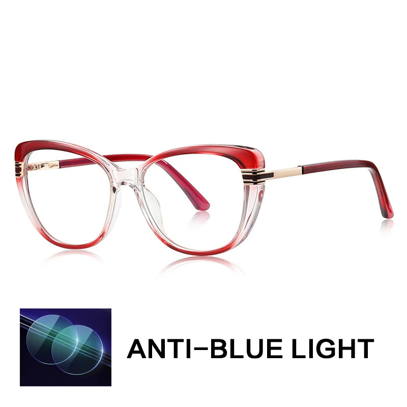 Gatenac Women's Full Rim Butterfly Tr 90 Titanium Reading Glasses G2274