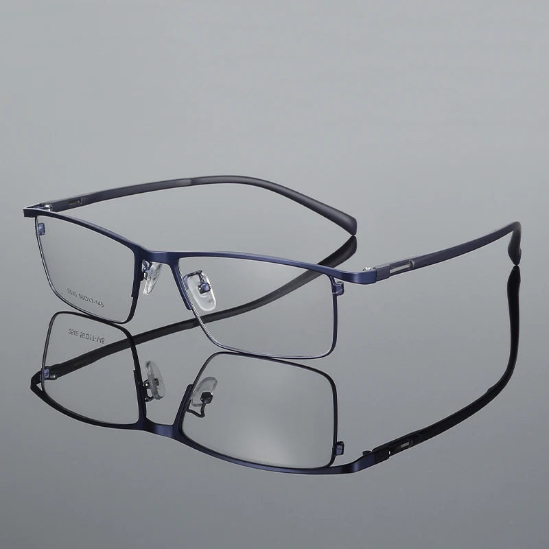 Bclear Unisex Full Rim Square Alloy Eyeglasses 442546 Full Rim Black Mask Blue