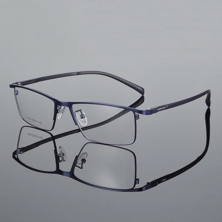 Bclear Unisex Full Rim Square Alloy Eyeglasses 442546 Full Rim Black Mask Blue