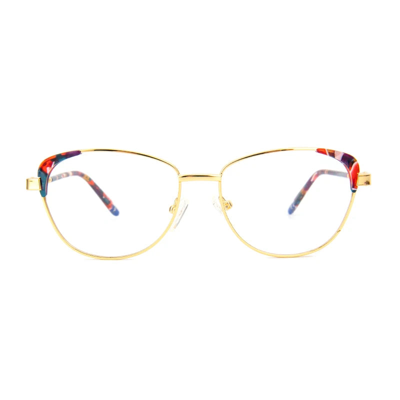 Vicky Women's Full Rim Cat Eye Stainless Steel Acetate Reading Glasses 7359 Reading Glasses Vicky