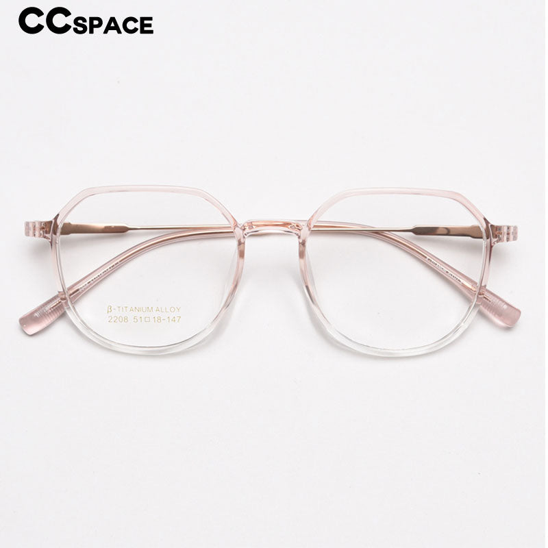 CCspace Unisex Full Rim Square Tr 90 Titanium Eyeglasses 56431 Full Rim CCspace