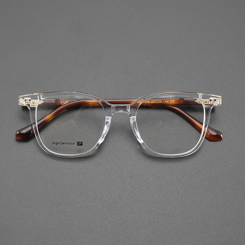 Nobler Unisex Full Rim Square Acetate Eyeglassses 84116 Full Rim Nobler