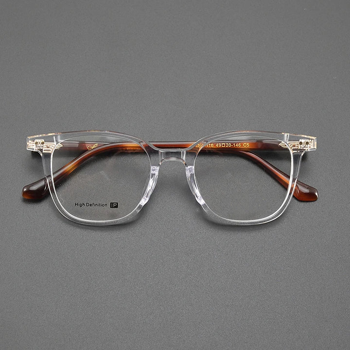 Nobler Unisex Full Rim Square Acetate Eyeglassses 84116 Full Rim Nobler