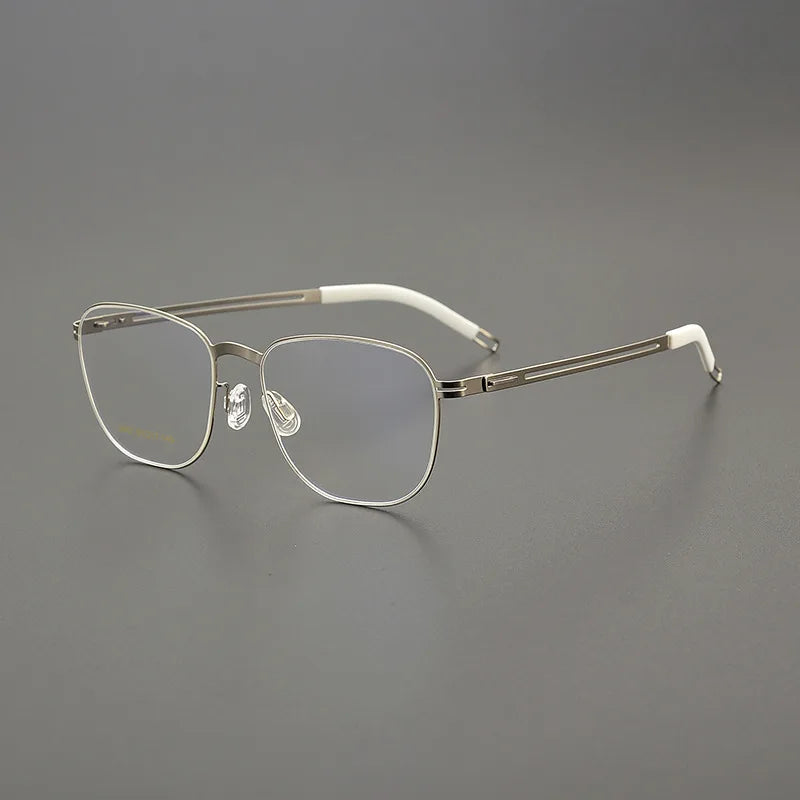 Black Mask Women's Full Rim Square Stainless Steel Eyeglasses Bm6607 Full Rim Black Mask