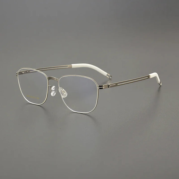 Black Mask Women's Full Rim Square Stainless Steel Eyeglasses Bm6607 Full Rim Black Mask