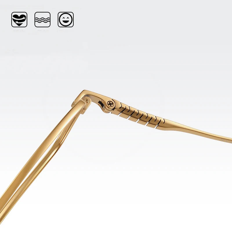 Bclear Unisex Full Rim Square Small Titanium Eyeglasses 86693 Full Rim Bclear