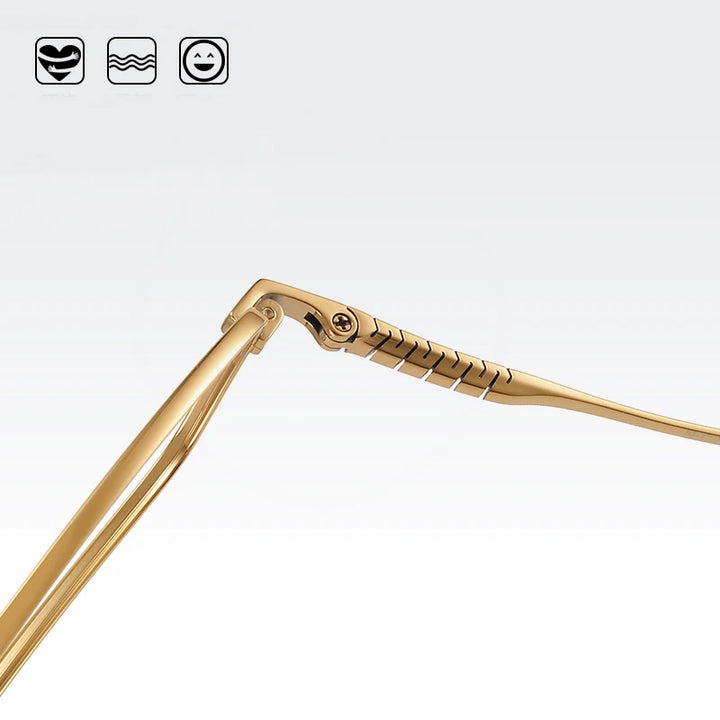 Bclear Unisex Full Rim Square Small Titanium Eyeglasses 86693 Full Rim Bclear