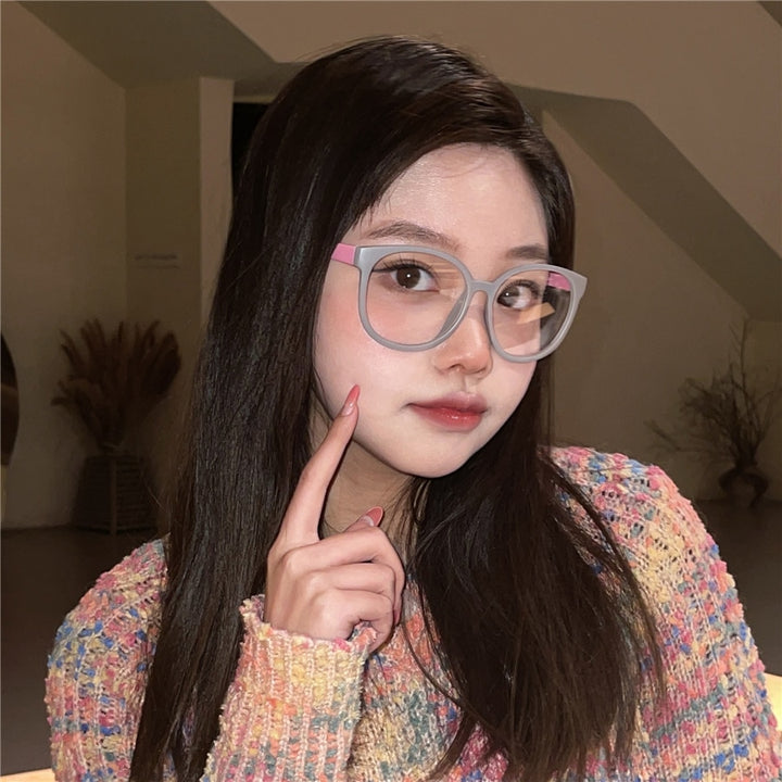 Cubojue Unisex Full Rim Square Tr 90 Titanium Myopic Reading Glasses 8056m Reading Glasses Cubojue