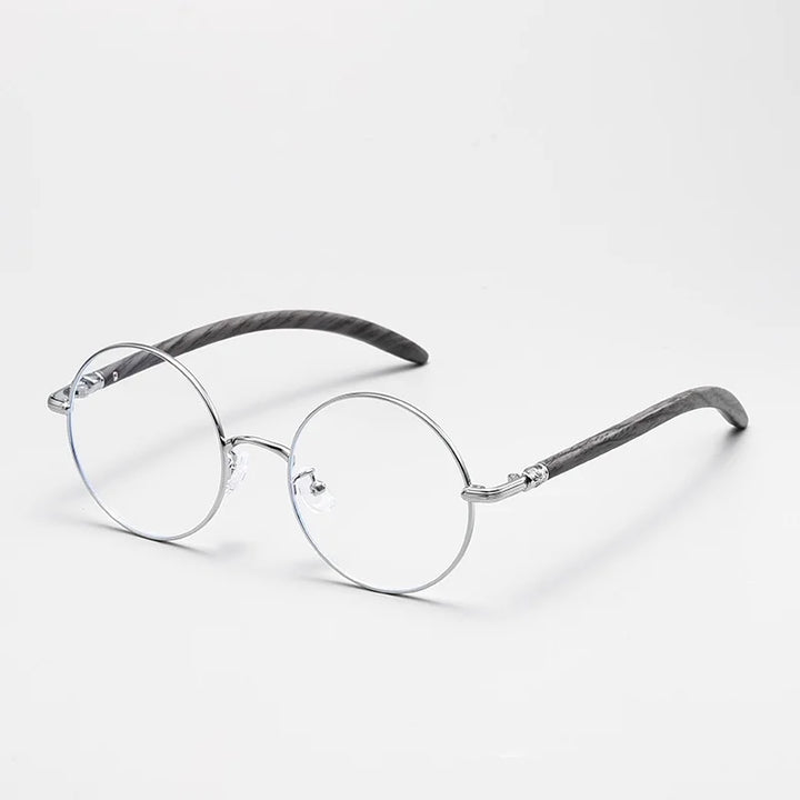 Hdcrafter Unisex Full Rim Round Titanium Alloy Eyeglasses 411102