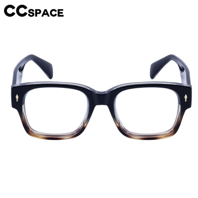 CCspace Unisex Full Rim Square Tr 90 Titanium Eyeglasses 56737 Full Rim CCspace