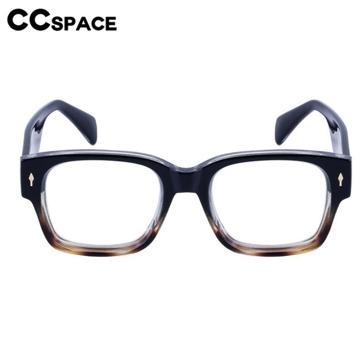 CCspace Unisex Full Rim Square Tr 90 Titanium Eyeglasses 56737 Full Rim CCspace