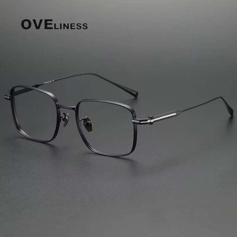Oveliness Unisex Full Rim Square Titanium Eyeglasses 80984