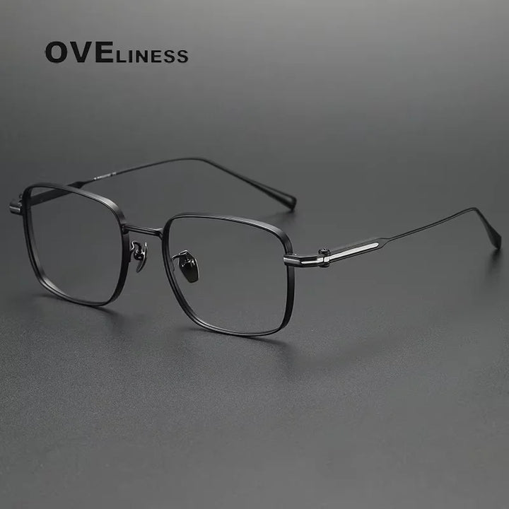 Oveliness Unisex Full Rim Square Titanium Eyeglasses 80984